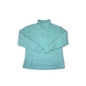 BCG Women's Mint Textured Quarter Zip Pullover Sweatshirt Size M